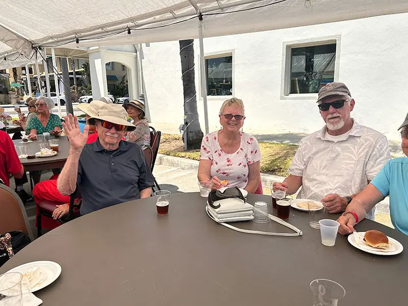 members of the Friends of Madrona Marsh sitting around table