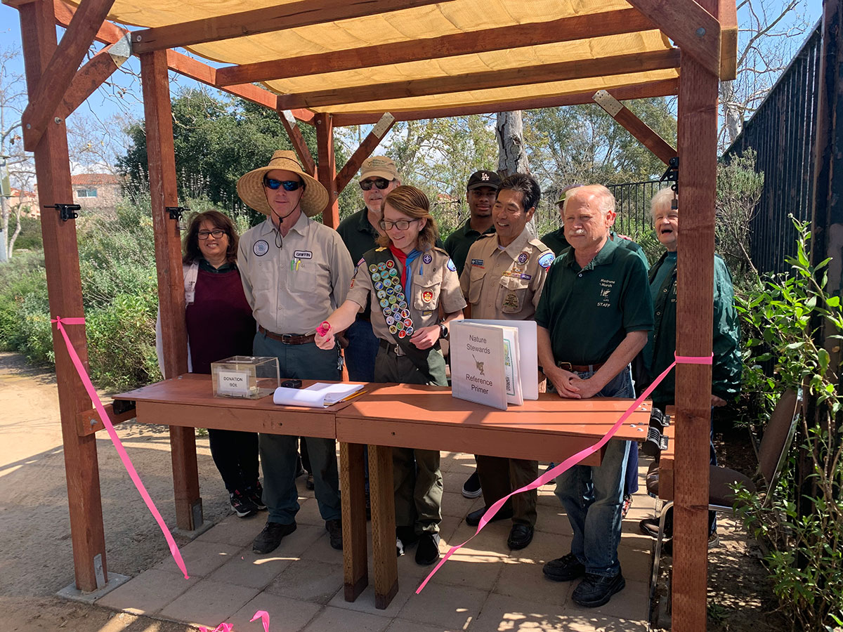 Eagle Scout project: front gate kiosk at Madrona Marsh