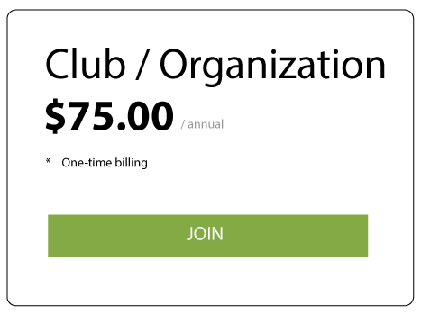 Club/Organization Membership $75 One-Time Billing