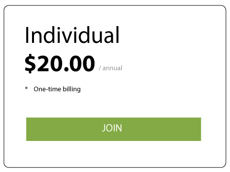 Individual Membership $20 One-Time Billing