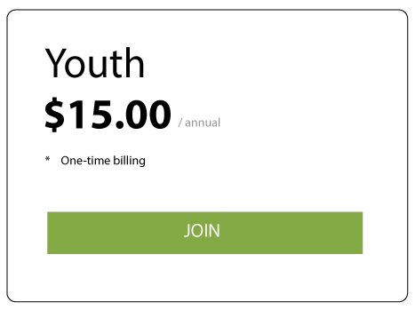 Youth Membership $15 One-Time Billing